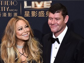 Mariah Carey and James Packer in October 2015: Reports say their engagement is off.