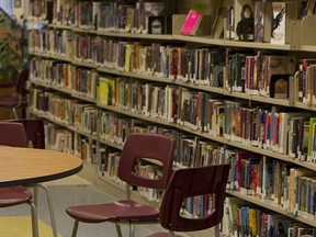 MONTREAL, QUE.: DECEMBER 09, 2013 -- Library at Westwood Junior High School is photographed on December 9, 2013.To illustrate a story on librarians at several LBPSB schools who have expanded a competition that encourages middle school students to read more.  (Marie-France Coallier / THE GAZETTE) ORG XMIT: 48731