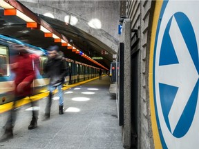 The Prefontaine stop on Montreal's metro Green Line in Montreal, March 1, 2016.