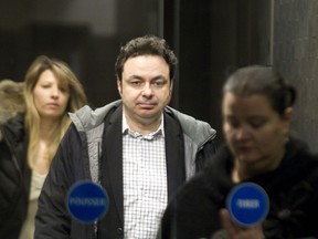 Maxime Roussy, the author of books for young francophone teens, at the Montreal courthouse, March 23, 2016.