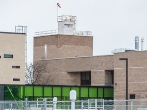 A view of the exterior of the Pierrefonds-Roxboro water treatment plant.