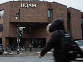 A view of the exterior of the Hubert-Aquin building at the Université du Québec à Montréal on Wednesday, March 9, 2016