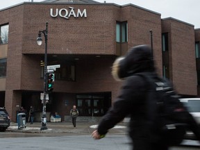 A view of the exterior of the Hubert-Aquin building of UQAM university in Montreal on Wednesday, March 9, 2016.