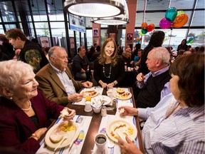 MONTREAL, QUE.: October 21, 2016-West Island Community Shares executive director Leanne Bayer, head of table, attends the annual breakfast to launch the outreach organization's fundraising campaign. PHOTO TIM SNOW