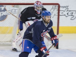 Montreal Canadiens defenceman Shea Weber takes part in a team practice session at the Bell Sports Complex in Brossard on Tuesday, October 25, 2016.