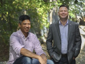 Ramen Dutta, left, and Ally Monk in Montreal Wednesday, October 5, 2016. They are the co-founders of Motorleaf, a startup that makes greenhouse automation hardware and software.