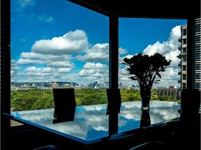 Joanna Toti has recently retired from McGill University. She lives in this stunning 1,600-square-foot condo with spectacular views on Nuns' Island. (Dave Sidaway / MONTREAL GAZETTE)