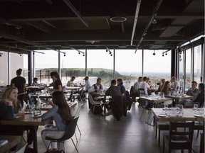 The dining room at Les Enfants Terribles, on the 44th floor of Place Ville Marie, benefits from arguably the best views in the city.