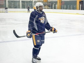 "I’m disappointed because at the time I had to leave my teammates that I had grown close friendships with for a long time," says P.K. Subban, on the ice at the Nashville Predators practice facility Thursday October 13, 2016.