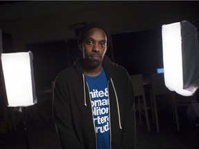 Shad at CBC headquarters in Toronto in 2015. Tom Power is set to take his place as host of the arts and culture show Q.