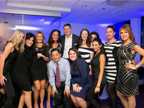 TEAMWORK MAKES THE DREAM WORK: The Espace MD gang, from left: Isabelle St-Pierre, Yusel Ibáñez, Anna Goth, Emilio Fontanilla, Dr. Sandra McGill, Dr. Karl Schwarz, Lara Najem, Ann-Marie Noseworthy, Patricia Castronovo, Halima Ghazi, Caroline Ball and Gina Gagliano at their recent mega-launch.