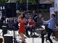 Grammy award-winning singer Jennifer Gasoi performs at the second edition of Stroll for Kids at Rembrandt Park in Côte-St-Luc on Sept. 25.