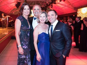 Anne-Marie Boucher, Calin Rovinescu, Elaine Rovinescu, and Mitch Garber go the distance for the annual St. Mary's Ball.