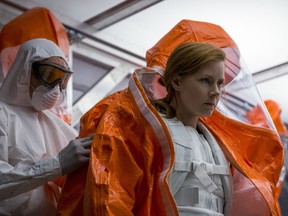 Amy Adams as Louise Banks in Denis Villeneuve's ethereal sci-fi film, Arrival.