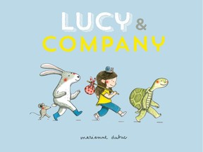 Lucy & Company, by local author/illustrator Marianne Dubuc, will hold the interest of a preschooler too young to decode letters but old enough to “read” the pictures.
