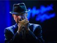 Songwriter Leonard Cohen performing at the Auditorium Stravinski during the 47th Montreux Jazz Festival in Montreux, Switzerland in 2013.