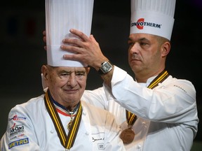 French chef Jérôme Bocuse (right, with his legendary father Paul Bocuse in 2013) is among the star chefs who will take part in the 18th Montréal en lumière festival.