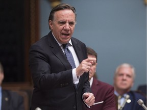 Coalition Avenir Québec Leader François Legault questions the government during question period Tuesday, November 15, 2016 at the legislature in Quebec City. The results of a CROP survey for La Presse conducted Nov. 16-21 suggest that the CAQ had replaced the official opposition PQ as the most popular alternative to the incumbent Liberals.