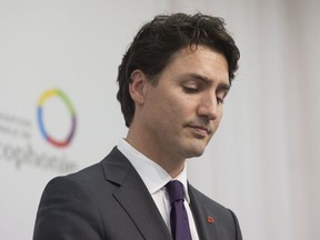 Canadian Prime Minister Justin Trudeau speaks during a news conference at the Francophonie Summit in Antananarivo, Madagascar, on Sunday, November 27, 2016.