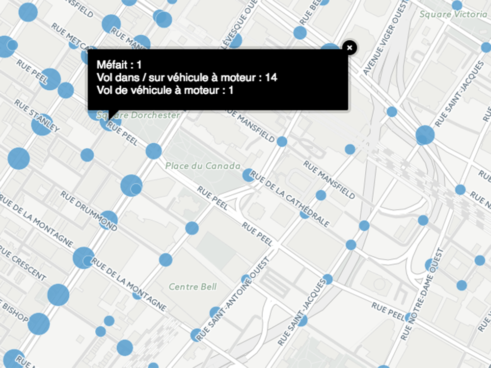 Montreal Launches Crime Map That Offers Neighbourhood Details   Montreal Open Data Crime Map Downtown 