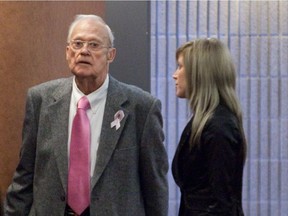 William Parsons, 68, and his granddaughter at the Montreal courthouse in November 2010. Parsons was convicted of sexually assault daycare children.