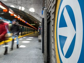 The Prefontaine stop on Montreal's metro Green Line in Montreal, on Tuesday, March 1, 2016.