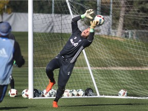 Impact goalkeeper Eric Kronberg during a practice at Centre Nutrilait in Montreal on Nov. 9, 2016.