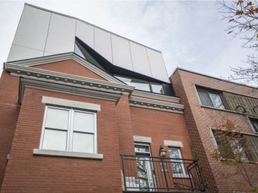The exterior of the building was designed to match surrounding Mile-End homes. (Dario Ayala / Montreal Gazette)
