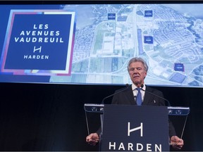 Bill Harden, president and CEO of the Harden Group, during the unveiling on Wednesday, November 16, 2016, of a new shopping ventures called Les Avenues Vaudreuil. The project will cover 1.3 million square feet and requires an investment of $520 million. (Pierre Obendrauf / MONTREAL GAZETTE)