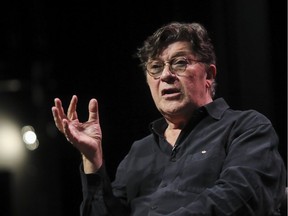 Robbie Robertson, former guitarist and principal songwriter for The Band, talks about his new autobiography, called Testimony, at Saputo Auditorium at Lower Canada College in Montreal, Friday, Nov. 18, 2016.