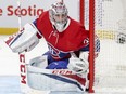 Montreal Canadiens Carey Price watches the puck go into the corner during second period of National Hockey League game against the Vancouver Canucks in Montreal Wednesday November 2, 2016.