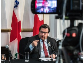 Montreal Mayor Denis Coderre released the city's three-year capital works budget during a press conference Nov. 2, 2016.