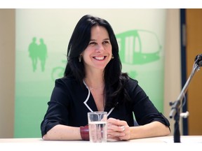 Valérie Plante, Projet Montreal leader. during a debate on November 29, 2016 in N.D.G.