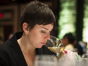 Sommelière Élyse Lambert puts her nose to the test during the Montréal Passion Vin event in 2012. Not every wine drinker has the same sensitivities to smells, nor the same aromatic memories.