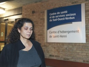 Dominique Brief outside the Centre d'hébergement de St-Henri in Montreal on Nov. 3, 2016.