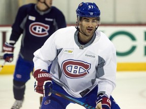 Montreal Canadiens captain Max Pacioretty takes part in a morning team skate at the Bell Sports Complex in Brossard on Tuesday, November 8, 2016.