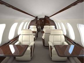 The interior of the Global 7000.