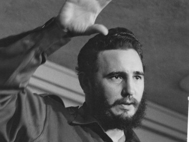 Cuban Premier Fidel Castro in Montreal in April 1959.