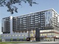 A rendering of Provigo Claremont, a 10-storey complex proposed next to the Vendôme métro, near the MUHC hospital.