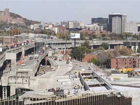 Construction on the Turcot Interchange project in Montreal Wednesday, October 12, 2016.