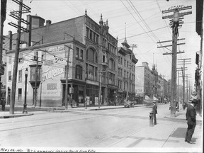 An archive photo if the Édifice Robillard, home to Canada's first cinema. It was destroyed by fire on Thursday.