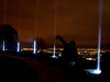 People take selfies on Mount Royal in Montreal on Tuesday December 6, 2016. Fourteen lights light the sky to mark the victims of the Polytechnic massacre.
