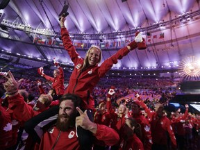 Athletes from Canada march in during the closing ceremony in the Maracana stadium at the 2016 Summer Olympics in Rio de Janeiro, Brazil, Sunday, Aug. 21, 2016. Canada proved in 2016 it could compete with the world's top summer sport countries, equalling its best showing at a non-boycotted Olympics with 22 medals at the Rio Games.