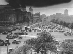 Champs de mars: by the 1920s, the area was paved over and made into a parking lot.