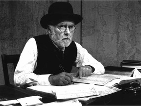 Douglas Rains as Shylock the Jewish merchant in the 1996 Stratford Festival production of The Merchant of Venice.