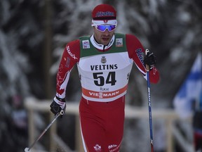 Alex Harvey of  St-Ferreol-les-Neiges competes in a 15-kilometre classic-ski race at a World Cup competition in Ruka, Finland on Sunday, Nov. 27, 2016.
