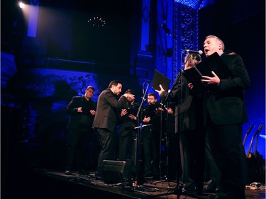 Members of the Shaar Hashomayim Choir perform at the tribute concert for Leonard Cohen in Montreal on Thursday December 15, 2016.