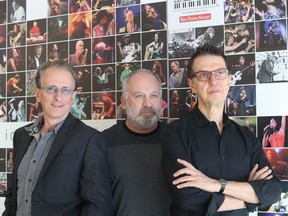 UZEB guitarist Michel Cusson, left, drummer Paul Brochu and bassist Alain Caron will start a reunion tour at the 2017 Montreal International Jazz Festival. "Symbolically it’s amazing, because the jazz festival was always good to us,” says Cusson.