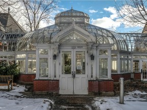 Westmount's conservatory and greenhouses, in Westmount, on Wednesday, December 28, 2016, have been closed since the fall of 2015 when a pane of glass fell from the greenhouse ceiling narrowly missing someone below.