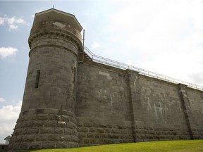 The watch tower and wall of the former St Vincent de Paul federal penitentiary in Montreal.